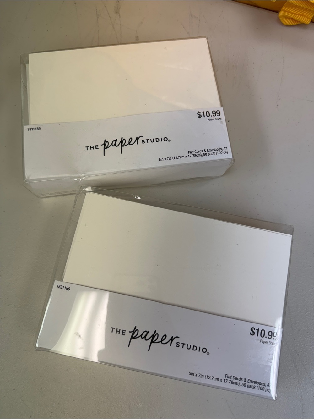 The Paper Studio Flat Cards & Envelopes - White (5in x 7in) 100 count 2 packs